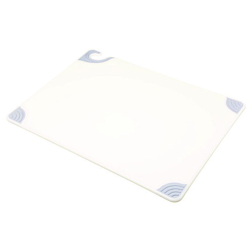 San Jamar Saf-T-Grip Cutting Board, Plastic, 24 x 18 x 0.5, White (CBG182412WH)