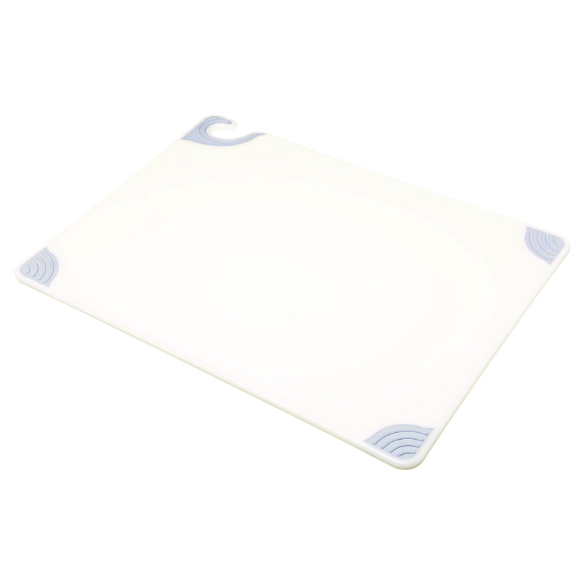 San Jamar Saf-T-Grip Cutting Board, Plastic, 24 x 18 x 0.5, White (CBG182412WH)
