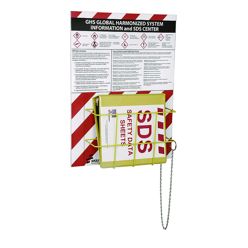 AbilityOne 7510016236238, SKILCRAFT Global Harmonized System Information and Safety Data Sheet Center Kit, 24 x 3 x 18, Yellow/Red/White