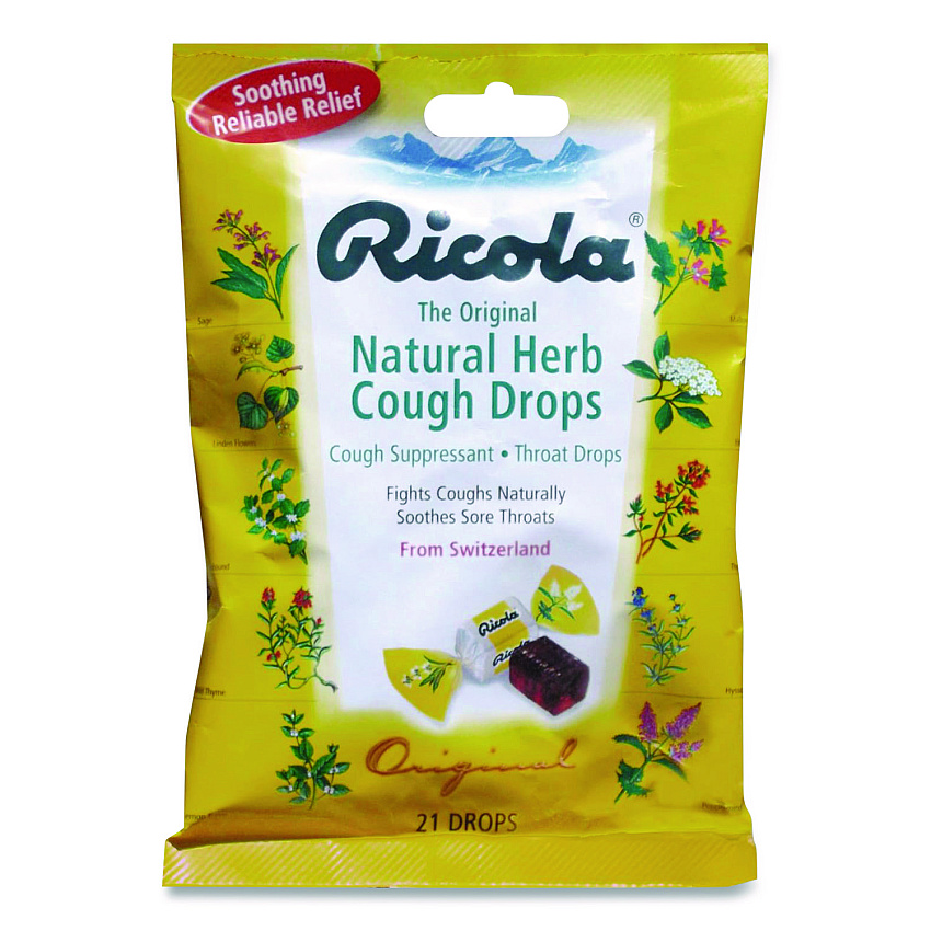 Ricola Cough Drops, Original Herb, 21/Pack (7776)