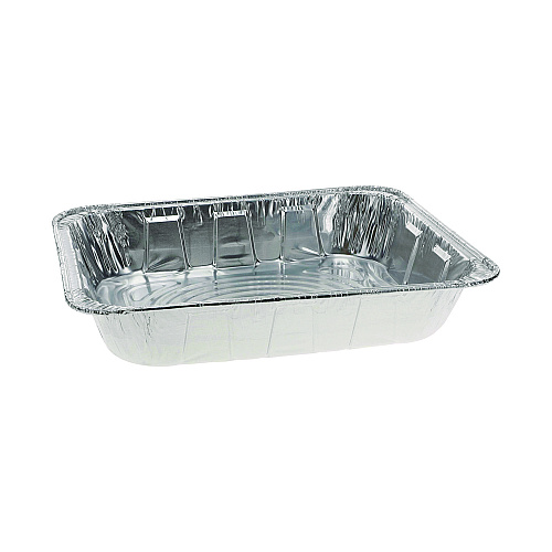 Pactiv Aluminum Steam Table Pan, Half-Size Deep, 2.6" Deep, 11.8 x 9.4, 100/Carton (Y6132H)
