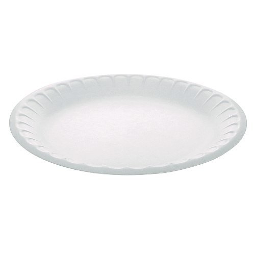 Pactiv Placesetter Satin Non-Laminated Foam Dinnerware, Plate, 9" dia, White, 500/Carton (YTH10009STEC)