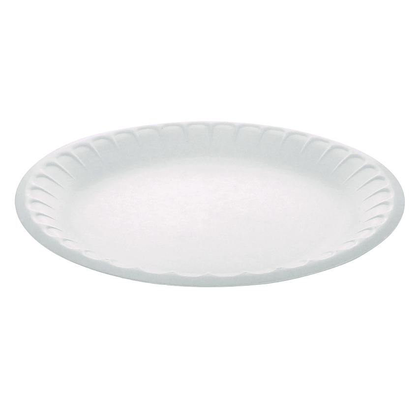 Pactiv Placesetter Satin Non-Laminated Foam Dinnerware, Plate, 9" dia, White, 500/Carton (YTH10009STEC)