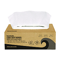 Boardwalk One-Ply Paper Wipers, 9.84 x 9.06, White, 125 Wipers/Box, 18 Boxes/Carton (BWKLDW2250W)