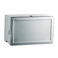 Bobrick Surface-Mounted Paper Towel Dispenser, 12.13 x 6.13 x 7.25, Satin Finish Stainless Steel (263)