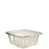 Dart ClearPac SafeSeal rPET Tamper-Resistant/Evident Containers, Embossed Bottom, 32 oz, 6.37 x 7.15 x 2.58, Clear, 200/Carton (CH32DERF)