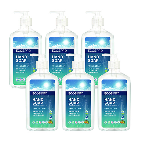 ECOS PRO Liquid Hand Soap, Free and Clear, 17 oz, 6/Carton (PL96636CT)