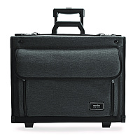 SOLO Classic Recycled Rolling Catalog Case, Fits Device Up to 17.3", 9.31 x 9.31 x 16.14, Gray/Black (B78410)