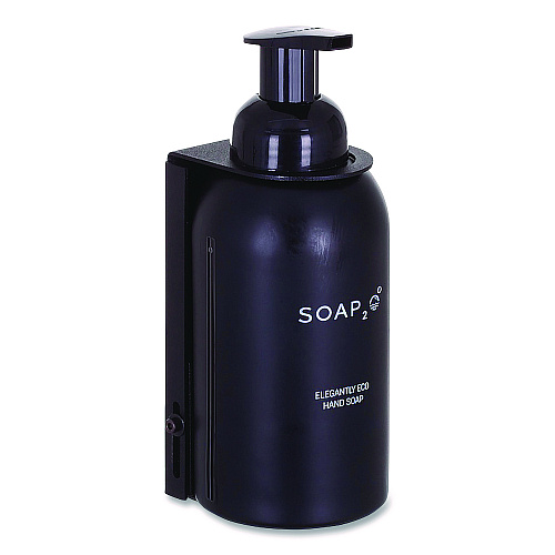 SOAP2O Elegantly Eco Glass Bottle for Foaming Hand Soap, Black (S2OMD350BDEA)