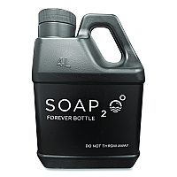 SOAP2O Forever Bottle, 1 gal, 10/Carton (S2O4LFLBLK)