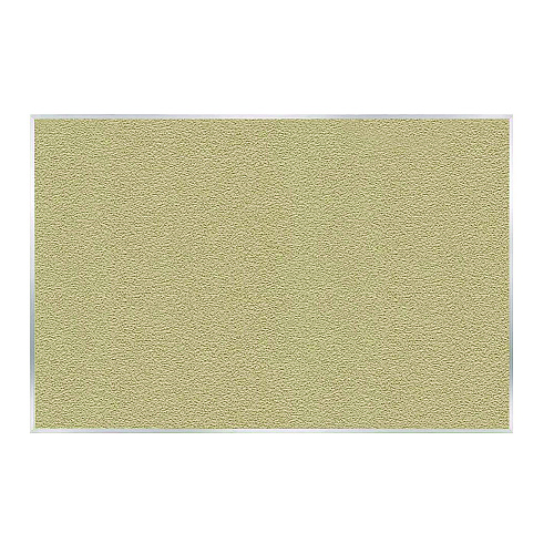 Ghent Vinyl Bulletin Board with Aluminum Frame, 87.91" x 48.5", Caramel Surface, Satin Aluminum Frame (AV47181)