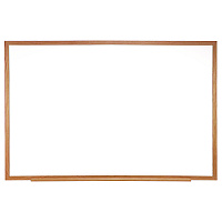 Ghent M1 Porcelain Magnetic Whiteboard, 87.94" x 48.5", White Surface, Natural Wood Frame (M1W474)