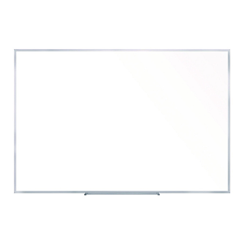 Ghent Non-Magnetic Whiteboard with Aluminum Frame, 87.91" x 48.5", White Surface, Satin Aluminum Frame (M2474)