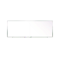 Ghent Two-Piece M1 Porcelain Magnetic Whiteboard, 120.75