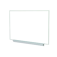 Ghent M1 Porcelain Magnetic Whiteboard with Box Tray, 87.91 x 51.25, White Surface, Satin Aluminum Frame (A2M47)