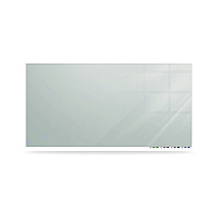 Ghent Aria Low-Profile Frameless Magnetic Glassboard, 48" x 36", Gray Surface (ARIASM34GY)