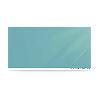 Ghent Aria Low-Profile Frameless Magnetic Glassboard, 60" x 36", Denim Blue Surface (ARIASM35DM)