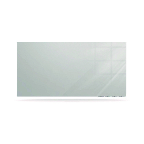Ghent Aria Low-Profile Frameless Magnetic Glassboard, 60" x 36", Gray Surface (ARIASM35GY)