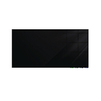 Ghent Aria Low-Profile Frameless Magnetic Glassboard, 96" x 48", Black Surface (ARIASM48BK)