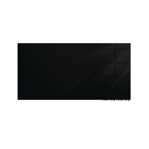 Ghent Aria Low-Profile Frameless Magnetic Glassboard, 120" x 48", Black Surface (ARIASM410BK)