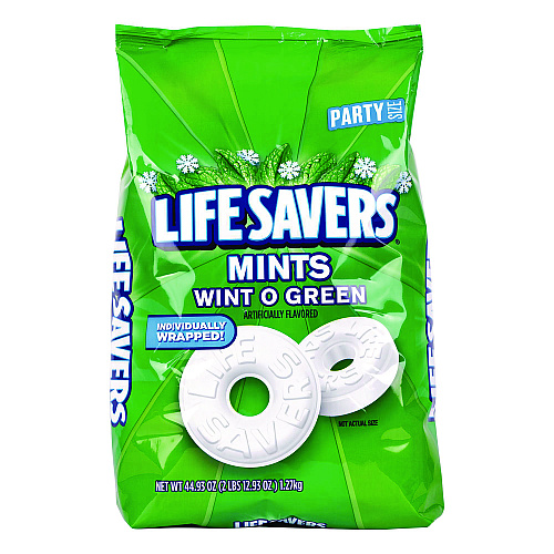 LifeSavers Hard Candy Mints, Party Size, Wint-O-Green, Individually Wrapped, 44.93 oz Bag (22000017)