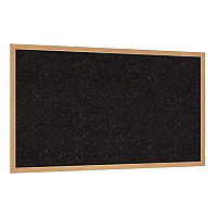 Ghent Natural Cork Bulletin Board with Wood Frame, 87.94" x 48.5", Chocolate Surface, Natural Oak Frame (WKCH47)
