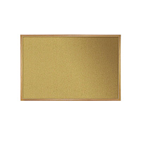 Ghent Natural Cork Bulletin Board with Wood Frame, 87.94" x 48.5", Tan Surface, Natural Oak Frame (WK47)