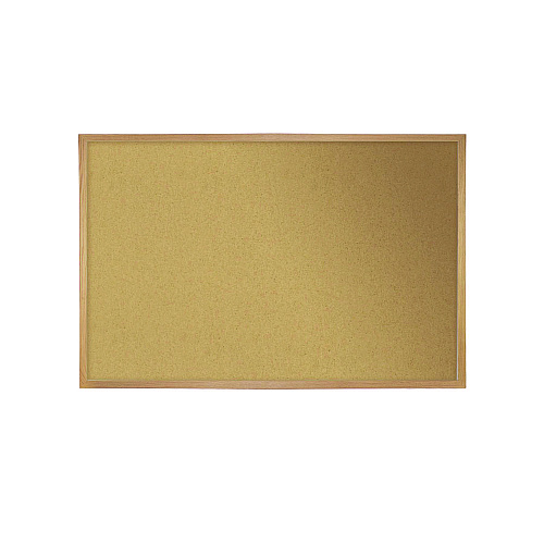Ghent Natural Cork Bulletin Board with Wood Frame, 87.94" x 48.5", Tan Surface, Natural Oak Frame (WK47)