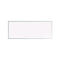 Ghent Two-Piece M2 Non-Magnetic Whiteboard with Aluminum Frame, 120.75" x 48.5", White Surface, Satin Aluminum Frame (M241042P)