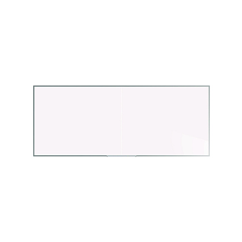 Ghent Two-Piece M2 Non-Magnetic Whiteboard with Aluminum Frame, 120.75" x 48.5", White Surface, Satin Aluminum Frame (M241042P)