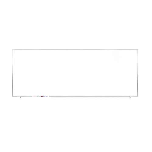 Ghent M1 Porcelain Magnetic Whiteboard, 87.91" x 48.5", White Surface, Satin Aluminum Frame (M1474)