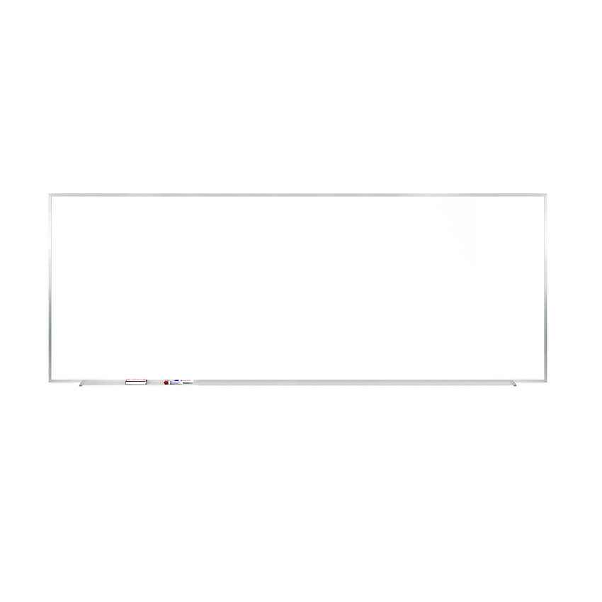 Ghent M1 Porcelain Magnetic Whiteboard, 87.91" x 48.5", White Surface, Satin Aluminum Frame (M1474)