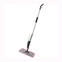 Rubbermaid Commercial Reveal Microfiber Spray Mop Kit, Microfiber Head, 54.5" Silver/Black Handle (1M15GRYRD)