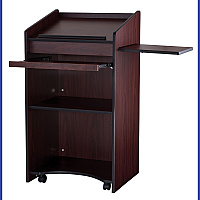 Oklahoma Sound Aristocrat Non-Sound Lectern, 25 x 20 x 46, Mahogany (600MY)
