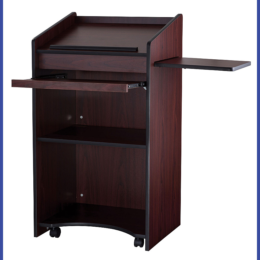 Oklahoma Sound Aristocrat Non-Sound Lectern, 25 x 20 x 46, Mahogany (600MY)
