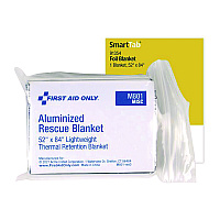 First Aid Only SmartCompliance Aluminized Rescue Blanket, 52 x 84, Silver (91354)