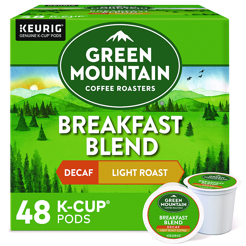 Keurig Breakfast Blend Decaf Coffee K-Cups, 48/Box (5000378815)