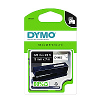 DYMO D1 Standard Labels, 0.38" x 23 ft, Black Print on White Tape (1761554)