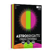 Astrobrights Color Cardstock -"Bright" Assortment, 65 lb Cover Weight, 8.5 x 11, Assorted, 150/Pack (91074)