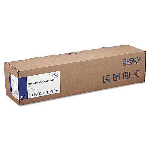 Epson Standard Proofing Paper Roll SWOP3, 9 mil, 24" x 100 ft, Semi-Matte White (S045155)
