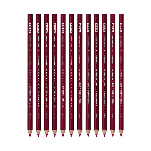 Prismacolor Premier Colored Pencil, Crimson Red Lead, Crimson Red Barrel, 12/Pack (3353)