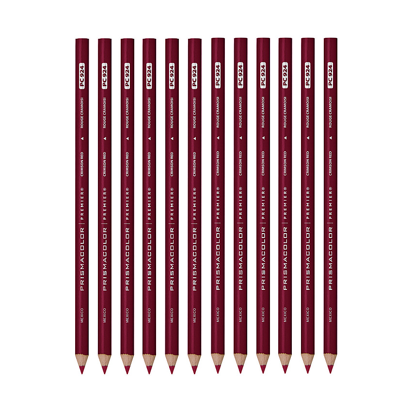 Prismacolor Premier Colored Pencil, Crimson Red Lead, Crimson Red Barrel, 12/Pack (3353)