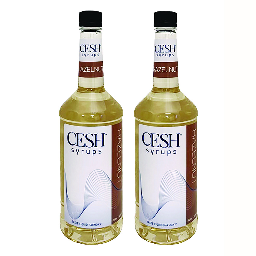 CESH Hazelnut Syrup, 33.81 oz Bottle, 2/Carton (GRE79213)