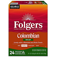 Folgers 100% Colombian Decaf Coffee K-Cups, 24/Box (0570)