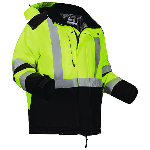 ergodyne GloWear Class 3 Hi-Vis Winter Jacket with AmpliFIRE Heat Reflective Lining, Medium, Lime (25723)