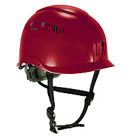 ergodyne Skullerz 8977 Class C Safety Helmet with Adjustable Venting, 6-Point Ratchet Suspension, Red (60268)
