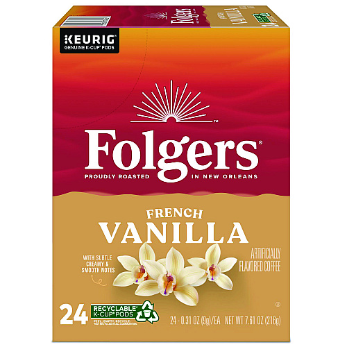Folgers French Vanilla Coffee K-Cups, 24/Box (6661)