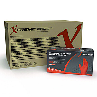 Xtreme by AMMEX DT Nitrile Disposable Gloves, Orange, X-Large, 1,000/Carton (XODN48100)