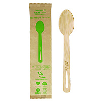 World Centric Bamboo Cutlery, Spoon, Paper, Natural, 750/Carton (SPBBI)