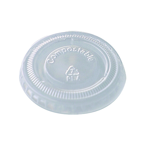 World Centric PLA Clear Cold Cup Lids, Fits 1 oz Portion Cups, Plastic, Clear, 3,000/Carton (CPLCS1SN)